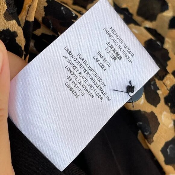 Free People Leopard Print Frenchie Mini Wrap Dress medium - Picture 9 of 16